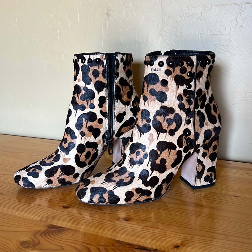 Coach Felicia Leopard Booties
